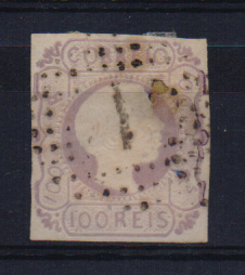2081.jpg -     Lote:    2081      Lotes pelo Correio       Portugal       Descrição:         1866/67 &mdash; D. Pedro V. Cabelos lisos. CE9, 100 reis com margens muito curtas.         O       Valor Base:     &euro; 12,00     Valor Venda:     Retirado     