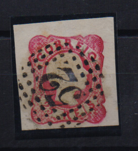 2083.jpg -     Lote:    2083      Lotes pelo Correio       Portugal       Descrição:         1856/58 &mdash; D. Pedro V, cabelos anelados. CE13, 25 reis carmim rosa, com margens muito largas.         O       Valor Base:     &euro; 3,00     Valor Venda:     &euro; 3,00       