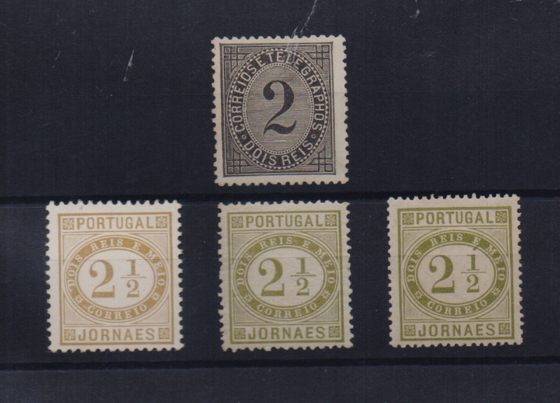2132.jpg -     Lote:    2132      Lotes pelo Correio       Portugal       Descrição:         1876/84 &mdash; Jornaes + Telegramas. Lote composto por 3 selos CE48 + selo CE59 sem goma. Lote a ver         **/*       Valor Base:     &euro; 12,00     Valor Venda:     &euro; 14,00       