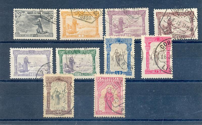 2150.jpg -     Lote:    2150      Lotes pelo Correio       Portugal       Descrição:         1895 &mdash; 7.º Centenário do Nascimento de S. António. CE111/118 e 120/121. Valor de catálogo &euro; 398,00         O       Valor Base:     &euro; 30,00     Valor Venda:     Retirado     