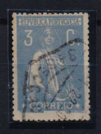 2195.jpg -     Lote:    2195      Lotes pelo Correio       Portugal       Descrição:         1920/22 &mdash; Ceres. CE235, 3C azul, denteado 15x14. Valor de catálogo &euro; 98,00.         O       Valor Base:     &euro; 10,00     Valor Venda:     Retirado     