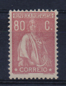 2204.jpg -     Lote:    2204      Lotes pelo Correio       Portugal       Descrição:         1920/22 &mdash; Ceres. CE246, 80C rosa. Valor de catálogo &euro; 58,40.         **       Valor Base:     &euro; 6,00     Valor Venda:     &euro; 10,00       