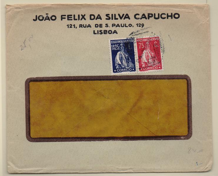2243.jpg -     Lote:    2243      Lotes pelo Correio       Portugal       Descrição:         1930 &mdash; Ceres. Sobrescrito circulado de Lisboa com selos de 75c e 1$25 CE506 e 510.        Carta       Valor Base:     &euro; 15,00     Valor Venda:     Retirado     