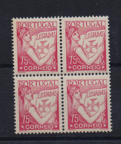 2244.jpg -     Lote:    2244      Lotes pelo Correio       Portugal       Descrição:         1931 &mdash; Lusíadas. CE523, 75C carmim. Quadra. Valor de catálogo &euro; 72,00.         ***       Valor Base:     &euro; 8,00     Valor Venda:     Retirado     