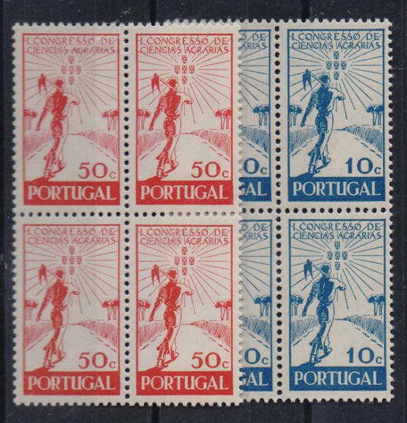 2269.jpg -     Lote:    2269      Lotes pelo Correio       Portugal       Descrição:         1943 &mdash; 1.º Congresso de Ciência Agrária. CE634/35. Série completa em quadras. Valor de catálogo &euro; 21,80.         ***       Valor Base:     &euro; 5,00     Valor Venda:     Retirado     