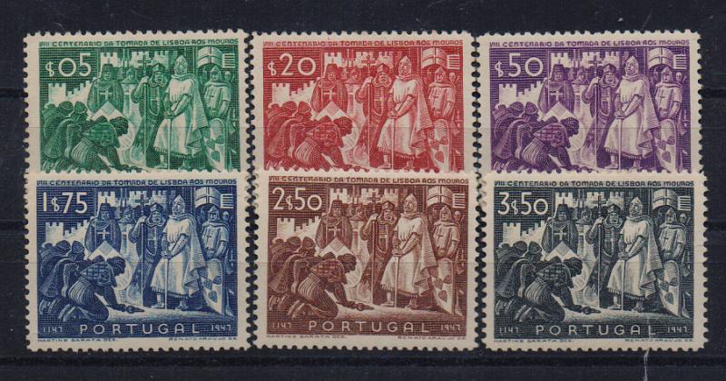 2274.jpg -     Lote:    2274      Lotes pelo Correio       Portugal       Descrição:         1947 -8.º Centenário da Tomada de Lisboa aos Mouros. CE685/690. Série completa. Valor de catálogo &euro; 77,00.         ***       Valor Base:     &euro; 8,00     Valor Venda:     &euro; 12,00       