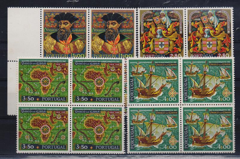 2324.jpg -     Lote:    2324      Lotes pelo Correio       Portugal       Descrição:         1969 &mdash; 5.º Centenário do Nascimento de Vasco da Gama. CE1059/62.Série completa em quadras. Valor de catálogo &euro; 60,00.         ***       Valor Base:     &euro; 6,00     Valor Venda:     &euro; 6,00       
