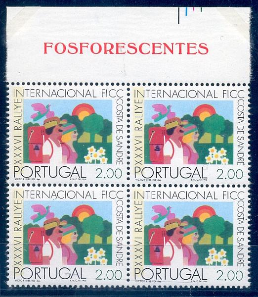 2332.jpg -     Lote:    2332      Lotes pelo Correio       Portugal       Descrição:         1975 &mdash; 36.º Rally da FICC. CE1255, 2$00. Quadra com tarja fosforescente. Valor de catálogo &euro; 49,00.         ***       Valor Base:     &euro; 10,00     Valor Venda:     &euro; 10,00       