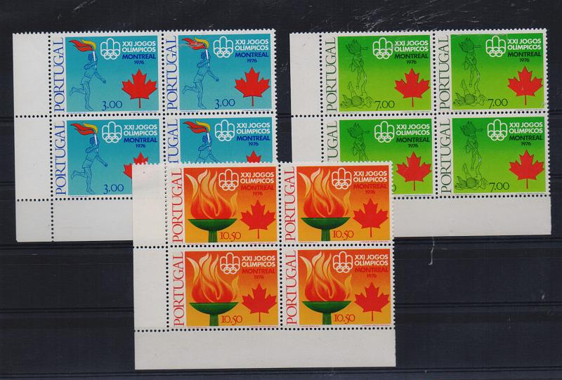 2335.jpg -     Lote:    2335      Lotes pelo Correio       Portugal       Descrição:         1976 &mdash; 21.º Jogos Olímpicos Montreal. CE1289/91. Série em quadras. Valor de catálogo &euro; 29,20.         ***       Valor Base:     &euro; 5,00     Valor Venda:     Retirado     