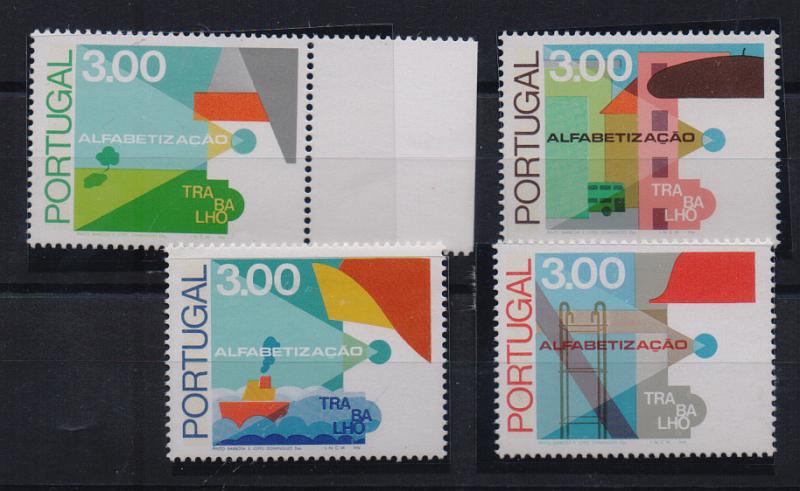 2338.jpg -     Lote:    2338      Lotes pelo Correio       Portugal       Descrição:         1976 &mdash; Alfabetização. CE1292/95. Série completa em denteado 13 &frac12;. Valor de catálogo &euro; 90,30.         ***       Valor Base:     &euro; 10,00     Valor Venda:     &euro; 10,00       