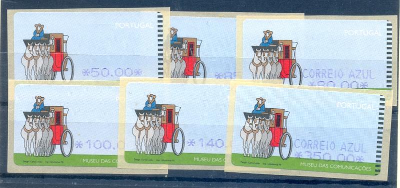 2382.jpg -     Lote:    2382      Lotes pelo Correio       Portugal       Descrição:         1998 &mdash; Museu das Telecomunicações. Máquina SMD. CE17. Série completa para o correio ordinário e correio azul. Valor de catálogo &euro; 30,00.         ETQ       Valor Base:     &euro; 5,00     Valor Venda:     Retirado     
