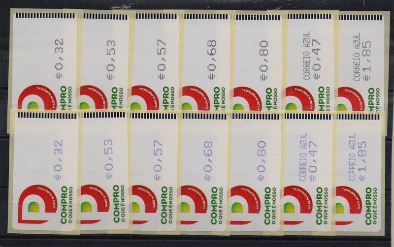 2450.jpg -     Lote:    2450      Lotes pelo Correio       Portugal       Descrição:         2010 &mdash; Compro o que é nosso. Máquina AMIEL. CE ETQ53. Lote de duas séries do correio normal + correio azul, uma com impressão a preto e outra a violeta + recibos. Valor facial 10,44. Valor de catálogo &euro; 24,00.         ETQ       Valor Base:     &euro; 12,00     Valor Venda:     &euro; 17,00       