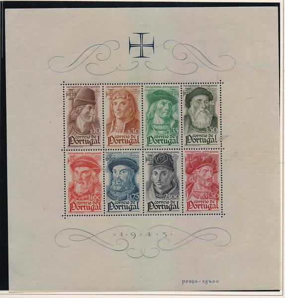 2457.jpg -     Lote:    2457      Lotes pelo Correio       Portugal       Descrição:         1945 &mdash; Navegadores Portugueses. CE BLC7. Valor de catálogo &euro; 97,30.         BLC***       Valor Base:     &euro; 10,00     Valor Venda:     Retirado     