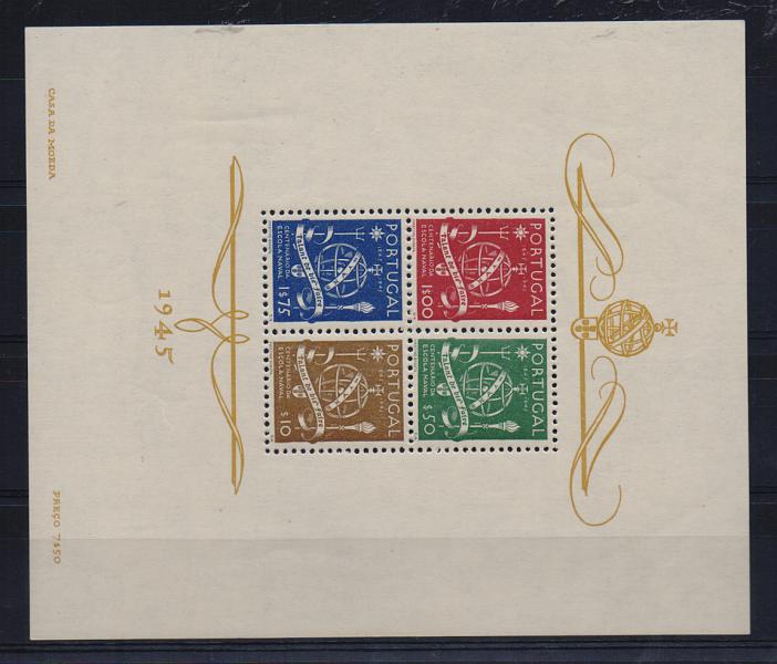 2460.jpg -     Lote:    2460      Lotes pelo Correio       Portugal       Descrição:         1945 &mdash; Centenário da Escola Naval. CE BLC9. Valor de catálogo &euro; 85,00.         BLC***       Valor Base:     &euro; 10,00     Valor Venda:     &euro; 10,00       