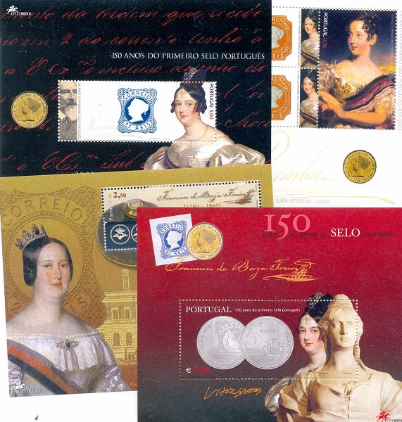 2472.jpg -     Lote:    2472      Lotes pelo Correio       Portugal       Descrição:         2003 &mdash; 150 Anos do Primeiro Selo Português, Lote constituído pelos seguintes 4 blocos CE273/275/276/279. Valor de catálogo &euro; 21,00.         BLC       Valor Base:     &euro; 4,00      Valor Venda:     &euro; 9,00       