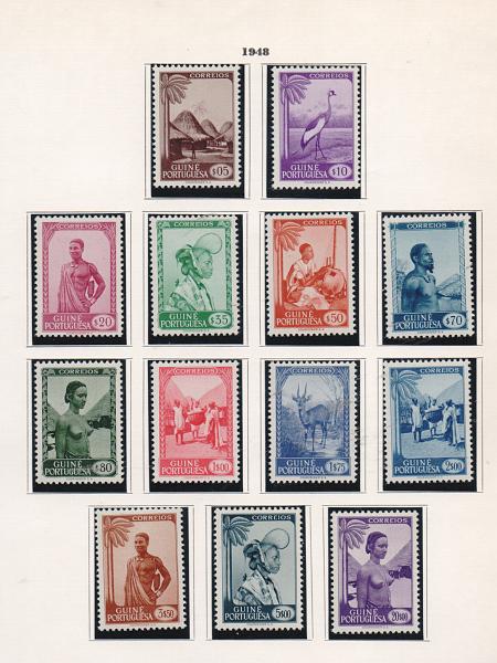 2539.jpg -     Lote:    2539      Lotes pelo Correio       Guiné       Descrição:         1948 &mdash; Motivos da Guiné. CE248/260. Série completa. Valor de catálogo &euro; 112,00.         **       Valor Base:     &euro; 18,00     Valor Venda:     Retirado     