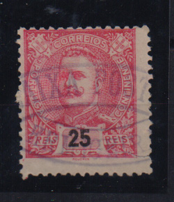 2609.jpg -     Lote:    2609      Lotes pelo Correio       Portugal       Descrição:         Carimbos nominativos. 1898 &mdash; D. Carlos I tipo Mouchon. CE141, 25 reis carmim, obliterado com carimbo batido a preto "CAIXA POSTAL / ERMIGEIRA".         O       Valor Base:     &euro; 6,00     Valor Venda:     &euro; 6,00       