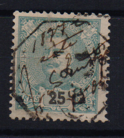 2653.jpg -     Lote:    2653      Lotes pelo Correio       Portugal       Descrição:         1895/96 &mdash; D. Carlos I Mouchon. CE131, 25 reis. Utilização fiscal.         O       Valor Base:     &euro; 5,00     Valor Venda:     Retirado     