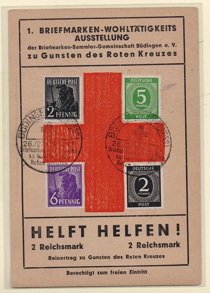 2707.jpg -     Lote:    2707      Lotes pelo Correio              Descrição:         Alemanha. 1947 &mdash; Postal com 4 selos obliterados com carimbos comemorativos.         PI       Valor Base:     &euro; 10,00     Valor Venda:     Retirado     