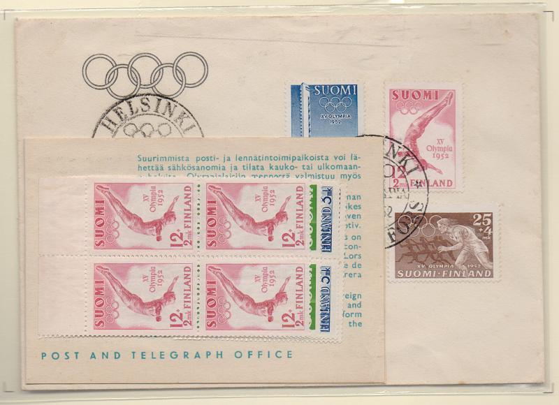 2732.jpg -     Lote:    2732      Lotes pelo Correio              Descrição:         Finlândia &mdash; Jogos Olímpicos de Helsínquia. Lote composto por FDC + carnet.         Lote       Valor Base:     &euro; 10,00     Valor Venda:     &euro; 10,00       