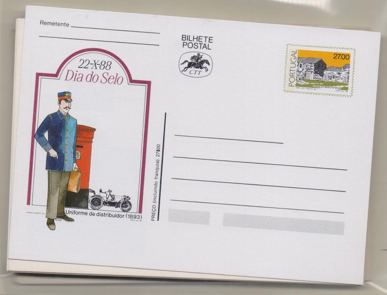 2787.jpg -     Lote:    2787      Lotes pelo Correio              Descrição:         Portugal. Lote com 25 inteiros postais novos, a maioria comemorativos. Lote a ver.         Lote       Valor Base:     &euro; 6,00     Valor Venda:     &euro; 8,00       