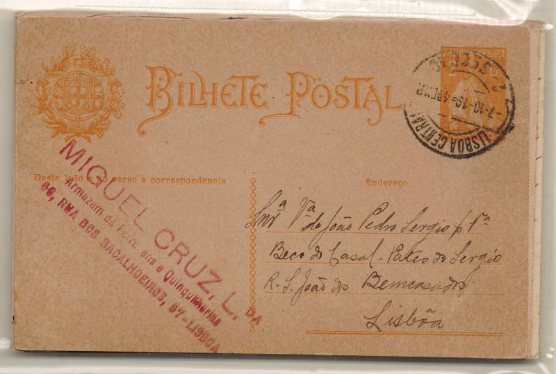 2802.jpg -     Lote:    2802      Lotes pelo Correio              Descrição:         Portugal. Lote com 14 inteiros postais tipo Ceres de diversas taxas, todos circulados. Lote a ver.         Lote       Valor Base:     &euro; 8,00     Valor Venda:     Retirado     