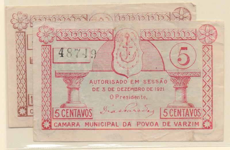 2858.jpg -     Lote:    2858      Lotes pelo Correio              Descrição:         Câmara Municipal da Póvoa de Varzim, 5 e 10 C, MA 1904/5, MBC+ a BL        CDL       Valor Base:     &euro; 7,00     Valor Venda:     &euro; 7,00       