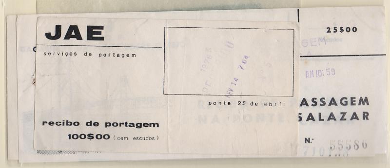 2874.jpg -     Lote:    2874      Lotes pelo Correio              Descrição:         Portugal. Bilhetes. Lote com 16 bilhetes, incluindo. Pontes Salazar, Vila Franca de Xira e 25 Abril, Jetfoil Macau &mdash; H. K., "Entrada na Exposição Agrícola de Lisboa &mdash; 1884", etc. Lote a ver.         DOC       Valor Base:     &euro; 5,00     Valor Venda:     Retirado     