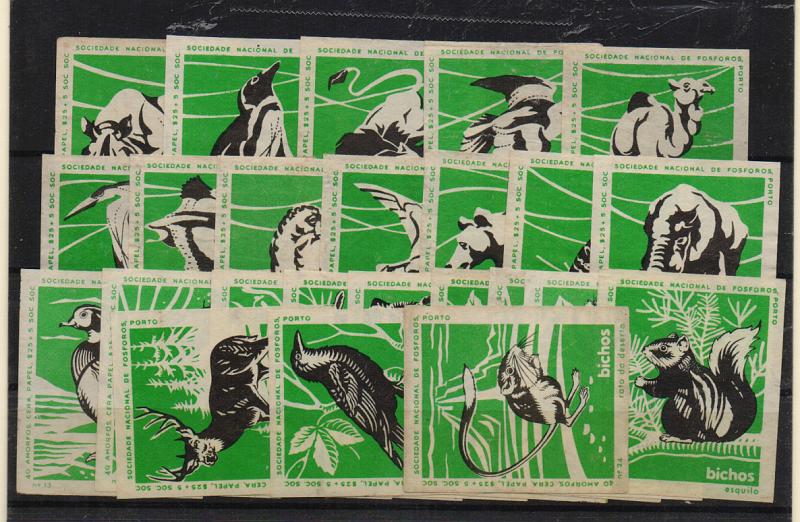 2883.jpg -     Lote:    2883      Lotes pelo Correio              Descrição:         Portugal. Lote de 24 etiquetas de caixas de fósforos da Sociedade Nacional de Fósforos, com desenhos alusivos a animais..         ETQ       Valor Base:     &euro; 8,00     Valor Venda:     Retirado     