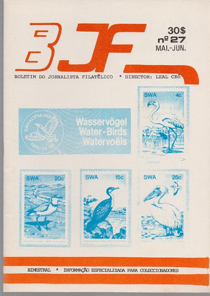 0260.jpg -     Lote:    260      J. M. Castanheira da Silveira             Descrição:         Boletim do Jornalista Filatélico. N.º 1 ao 4 (1975/76) + 2.ª série (n.ºs 1, 3 a 7, 26 a 28).        Livro       Valor Base:     &euro; 8,00     Valor Venda:     &euro;      