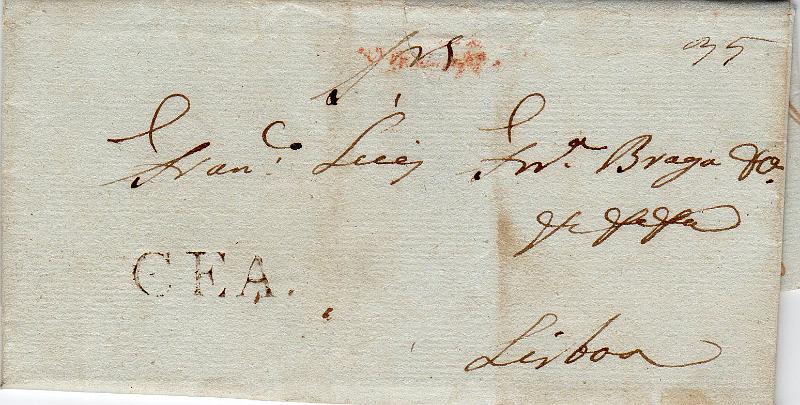 0330.jpg -     Lote:    330                   Descrição:         Cea &mdash; A sépia, GM SEI2 em carta datada de Vila Nova do Coral (15.12.32) para Lisboa, com o porte de 35 reis manuscrito a sépia.        Carta       Valor Base:     &euro; 20,00     Valor Venda:     &euro;      
