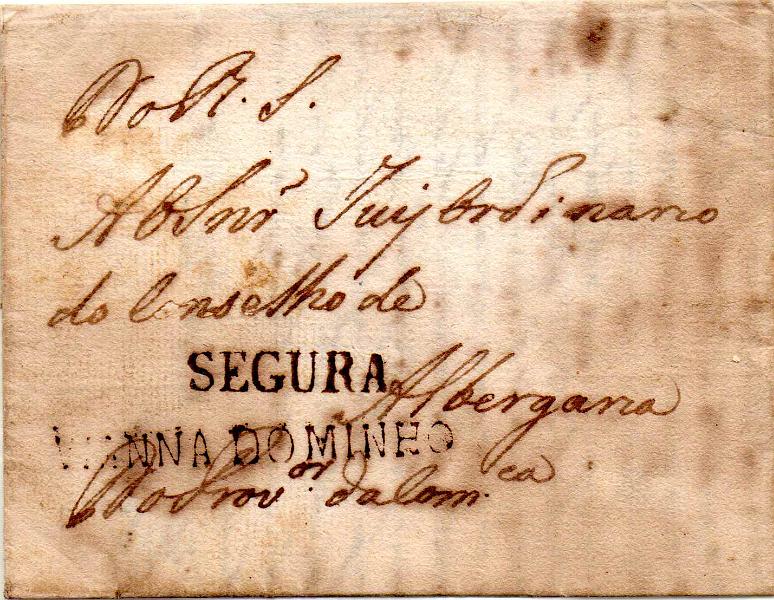 0337.jpg -     Lote:    337                   Descrição:         Viana do Minho / Segura &mdash; A sépia, GM VCT-S1 em carta datada de Viana (28.08.13) para Albergaria, isenta de porte.        Carta       Valor Base:     &euro; 30,00     Valor Venda:     &euro;      