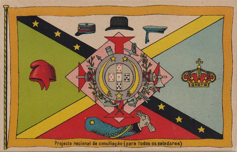 0561.jpg -     Lote:    561                   Descrição:         Bandeira Nacional. Projecto racional de conciliação (para todos os paladares).        PI       Valor Base:     &euro; 8,00     Valor Venda:     &euro;      