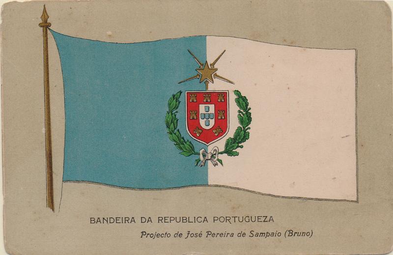 0563.jpg -     Lote:    563                   Descrição:         Bandeira da República Portugueza. Projecto de José Pereira de Sampaio (Bruno).        PI       Valor Base:     &euro; 8,00     Valor Venda:     &euro;      