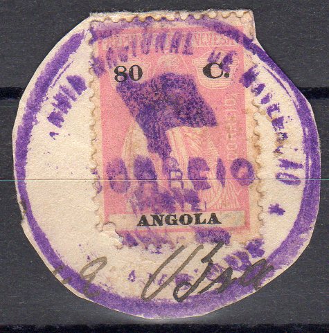 0667.jpg -     Lote:    667                   Descrição:         Correio marítimo. 192&frac12;2 &mdash; Ceres. CE209, 80C carmim rosa. Fragmento com selo obliterado com carimbo batido a violeta "COMPANHIA NACIONAL DE NAVEGAÇÃO / CORREIO / PAQUETE MOÇAMBIQUE".        FRG       Valor Base:     &euro; 20,00     Valor Venda:     &euro;      