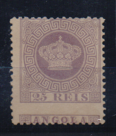 0993.jpg -     Lote:    993                   Descrição:         1881/85 &mdash; Tipo Coroa. CE12, 25 reis violeta. Selo com denteado muito deslocado.        *       Valor Base:     &euro; 15,00     Valor Venda:     &euro;      