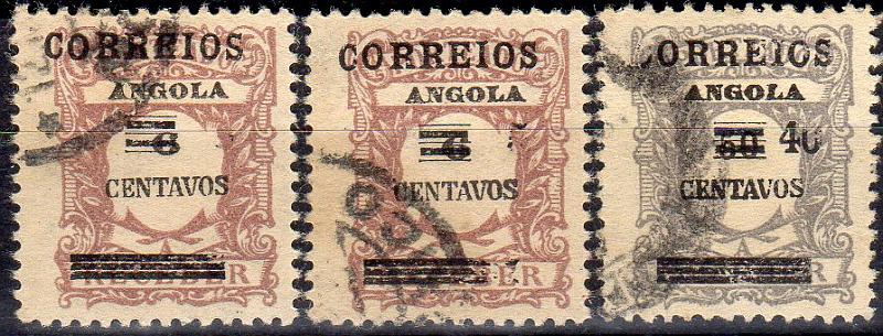 1000.jpg -     Lote:    1000                   Descrição:         1935 &mdash; Selos de Porteado, com sobretaxa. Lote composto por dois selos de 5 s/ 6C castanho CE252, sem impressão do valor da sobretaxa + selo de 40C s/ 50C, CE 254, com impressão deficiente do valor da sobretaxa.        O       Valor Base:     &euro; 10,00     Valor Venda:     &euro;      