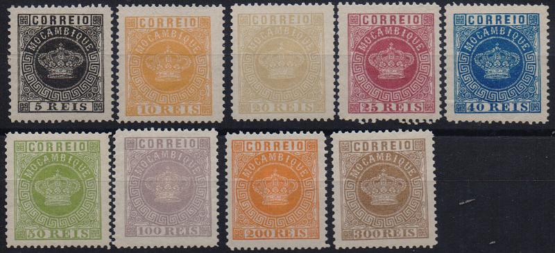 1032.jpg -     Lote:    1032                   Descrição:         1876 &mdash; Tipo Coroa. FALSOS FOURNIER. CE 1/9. Série completa.        **       Valor Base:     &euro; 30,00     Valor Venda:     &euro;      