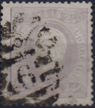 1122.jpg -     Lote:    1122                   Descrição:         1867/70 &mdash; D. Luís I. Fita curva, denteados. CE35, 240 reis lilás. Valor de catálogo &euro; 880,00.        O       Valor Base:     &euro; 60,00     Valor Venda:     &euro;      