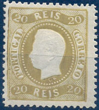 1126.jpg -     Lote:    1126                   Descrição:         1867/70. D. Luís I. Fita curva. Denteado. CE29, 20 reis, bistre. Valor de catálogo &euro; 520,00.        **       Valor Base:     &euro; 50,00     Valor Venda:     &euro;      