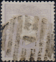 1132.jpg -     Lote:    1132                   Descrição:         1870/76 &mdash; D. Luís I. Fita direita. CE46, 240 reis lilás, denteado 12 &frac12;, PAPEL COSTELADO no verso. Valor de catálogo &euro; 4.270,00.        O       Valor Base:     &euro; 150,00     Valor Venda:     &euro;      