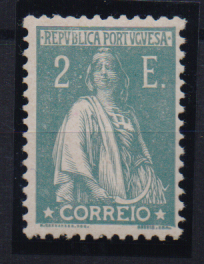 1221.jpg -     Lote:    1221                   Descrição:         1924/26 &mdash; Ceres. CE292, 2$00 verde cinzento. Valor de catálogo &euro; 205,00.        ***       Valor Base:     &euro; 28,00     Valor Venda:     &euro;      