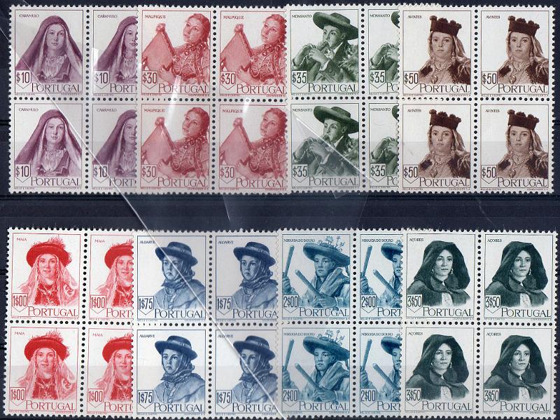 1299.jpg -     Lote:    1299                   Descrição:         1947 &mdash; Costumes Portugueses * 2.ª emissão. CE677/84. Série completa em quadras. Valor de catálogo &euro; 1.260,00        ***       Valor Base:     &euro; 120,00     Valor Venda:     &euro;      