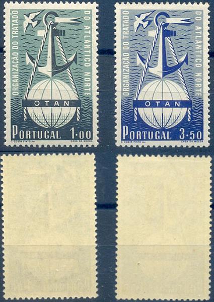 1304.jpg -     Lote:    1304                   Descrição:         1952 &mdash; 3º Aniversário da OTAN. Série completa. Valor de catálogo &euro; 618,00.        ***       Valor Base:     &euro; 55,00     Valor Venda:     &euro;      
