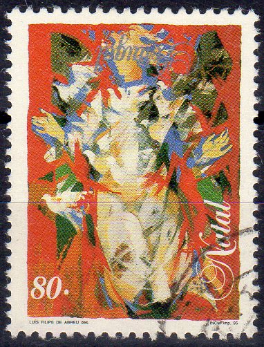 1319.jpg -     Lote:    1319                   Descrição:         1995 &mdash; Natal. CE2320, 80$00. Selo com a legenda Portugal invertida. Raro.        O       Valor Base:     &euro; 100,00     Valor Venda:     &euro;      