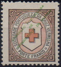 1334.jpg -     Lote:    1334                   Descrição:         1916 &mdash; Porte Franco. Cruz Vermelha Portuguesa. Cruz da Convenção de Genebra, com sobrecarga da Comissão de Prisioneiros. CE CVP2, com a sobrecarga deslocada. Valor de catálogo &euro; 200,00.        **       Valor Base:     &euro; 40,00     Valor Venda:     &euro;      