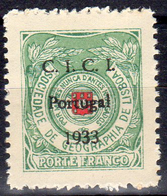 1339.jpg -     Lote:    1339                   Descrição:         1933 &mdash; Porte Franco. Sociedade de Geografia de Lisboa. Congresso do Instituto Colonial Internacional. CE SGL15. Sobrecarga A. Valor de catálogo &euro; 420,00.        ***       Valor Base:     &euro; 90,00     Valor Venda:     &euro;      