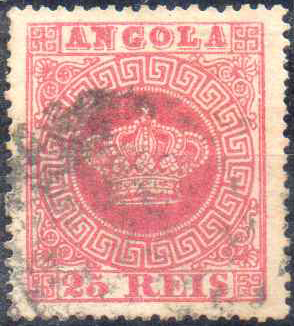 1385.jpg -     Lote:    1385                   Descrição:         1870/77 &mdash; Tipo Coroa. CE4, 25 reis carmim, denteado 14. Valor de catálogo &euro; 540,00.        O       Valor Base:     &euro; 100,00     Valor Venda:     &euro;      