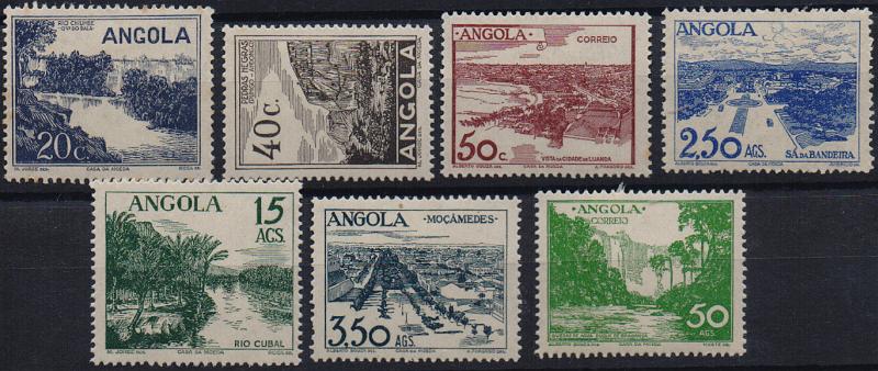 1400.jpg -     Lote:    1400                   Descrição:         1949 &mdash; Vistas de Angola. CE311/317. Série completa. Valor de catálogo &euro; 180,00.        **       Valor Base:     &euro; 35,00     Valor Venda:     &euro;      