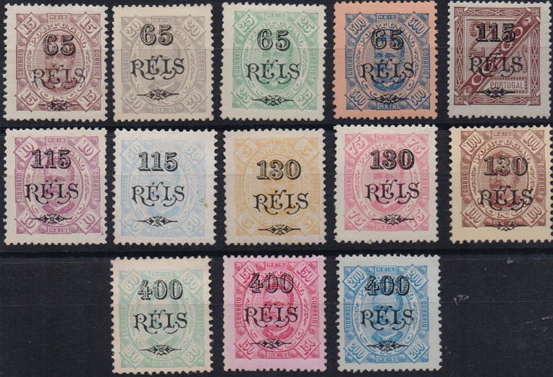 1413.jpg -     Lote:    1413                   Descrição:         1902 &mdash; D. Carlos I com sobretaxa. CE29/40. Série completa. Valor de catálogo &euro; 140,00.        **       Valor Base:     &euro; 25,00     Valor Venda:     &euro;      